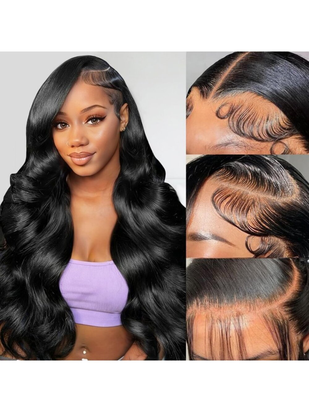 30" Body Wave Lace Front Wig, 13x6 HD Transparent, Pre-Plucked, Glueless, 180%